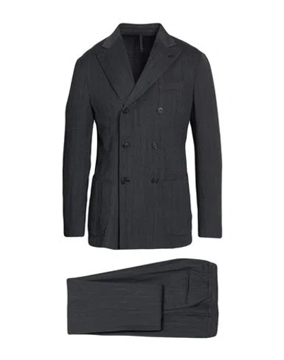 Santaniello Il Viaggiatore Man Suit Charcoal Size 40 Polyester, Wool, Elastane In Gray