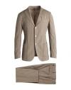 Santaniello Il Viaggiatore Man Suit Taupe Size 36 Polyester, Wool, Elastane In Gray