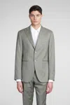 Santaniello Dress In Green Wool In Green