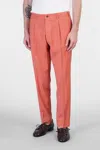 Santaniello Irno Evo Pants In Orange Wool In Pink