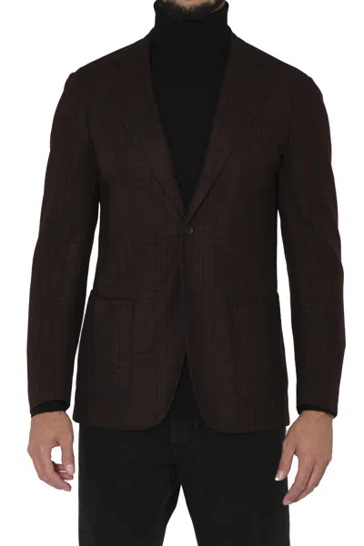 Santaniello Chain-detail Single-breasted Blazer In Brown