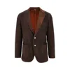 Santaniello L-blend Destructured Jacket In Brown