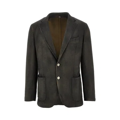 Santaniello L-blend Destructured Jacket In Gray