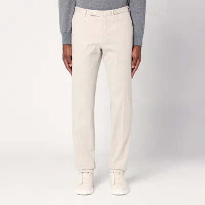 SANTANIELLO SANTANIELLO | LIGHT BEIGE COTTON TROUSERS