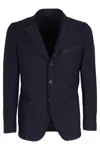 Santaniello Giacca Cotone Icegab Gabardina Doppio Ritorto In Ice Cotton High Twist In Blue