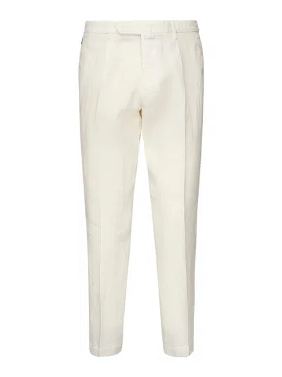 Santaniello Linen Pleated Trousers In Sand