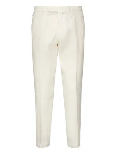 Santaniello Linen Trousers In Neutral