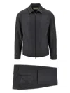 Santaniello Lucca Trousers Shirt Jacket Set In Gray