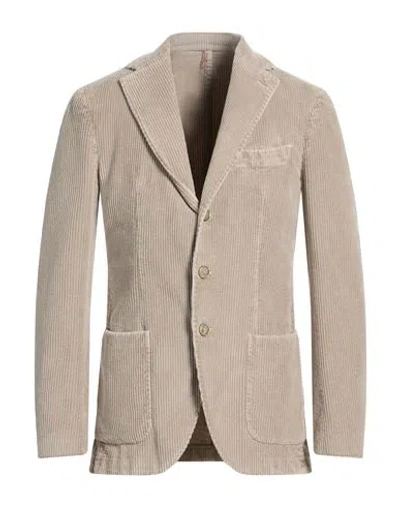 Santaniello Man Blazer Beige Size 38 Cotton In Pink