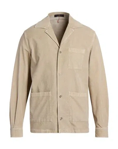 Santaniello Man Blazer Beige Size 40 Cotton, Elastane