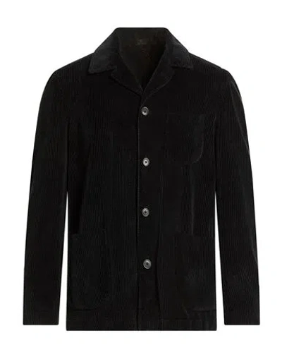 Santaniello Man Blazer Black Size 36 Cotton