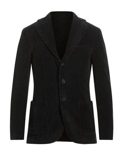 Santaniello Man Blazer Black Size 40 Cotton