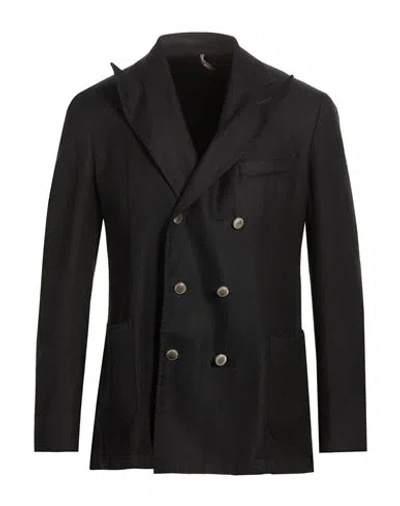 Santaniello Man Blazer Black Size 40 Wool