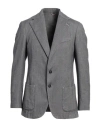 Santaniello Man Blazer Black Size 42 Cotton In Black