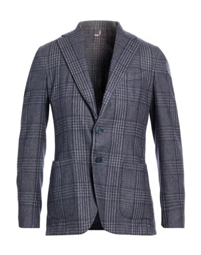 Santaniello Man Blazer Blue Size 38 Wool, Polyester, Polyamide