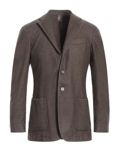 Santaniello Man Blazer Brown Size 40 Wool, Polyester