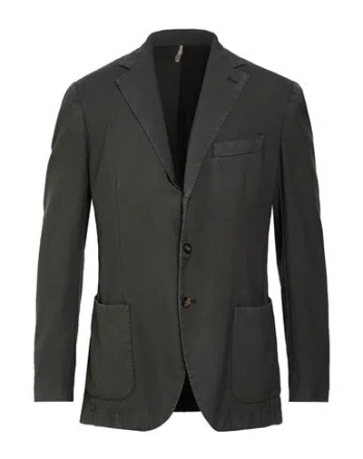 Santaniello Man Blazer Charcoal Size 38 Wool In Gray