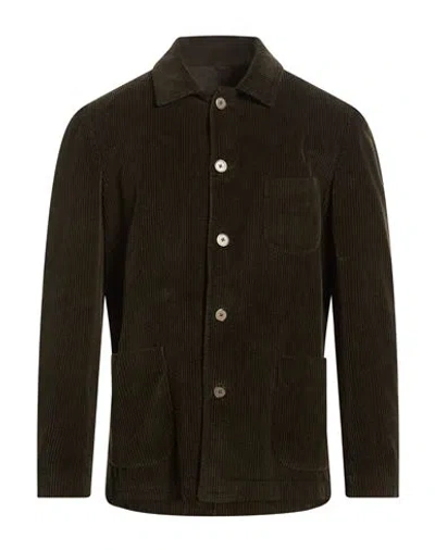 Santaniello Man Blazer Dark Green Size 40 Cotton