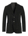 Santaniello Man Blazer Dark Green Size 46 Cotton, Elastane In Green