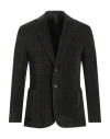 Santaniello Man Blazer Dark Green Size 46 Cotton, Elastane In Green