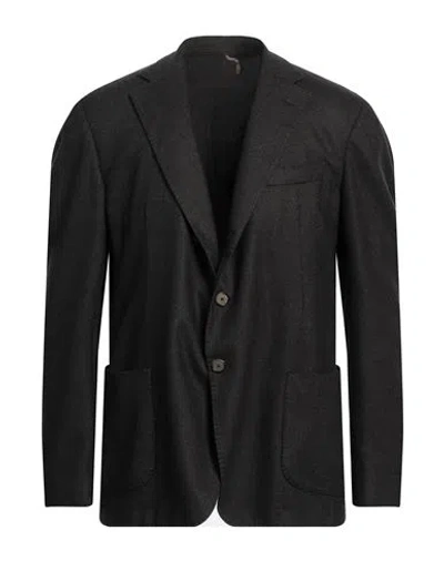 Santaniello Man Blazer Dark Green Size 46 Wool, Polyester
