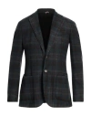 Santaniello Man Blazer Deep Teal Size 44 Wool, Polyamide In Green