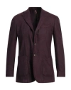 Santaniello Man Blazer Deep Purple Size 40 Polyester In Purple