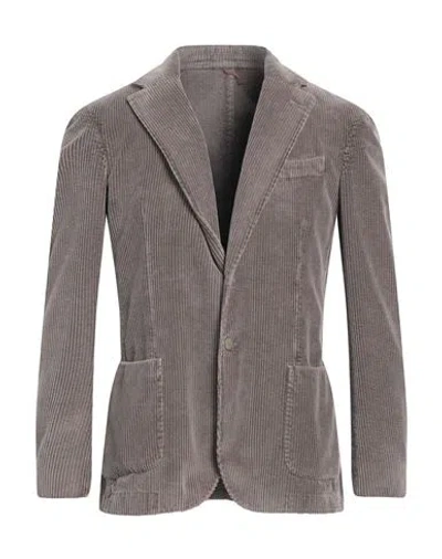 Santaniello Man Blazer Dove Grey Size 40 Cotton