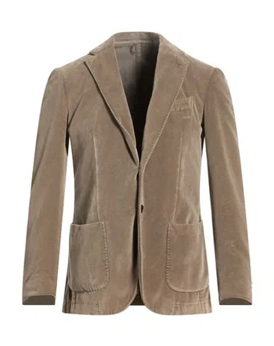 Santaniello Man Blazer Grey Size 36 Cotton In Multi