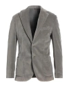 Santaniello Man Blazer Grey Size 40 Cotton, Elastane In Grey