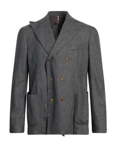 Santaniello Man Blazer Grey Size 40 Wool, Polyamide, Acrylic, Silk, Textile Fibers