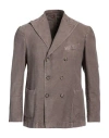 Santaniello Man Blazer Grey Size 40 Cotton, Linen