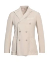 Santaniello Man Blazer Ivory Size 36 Cotton, Linen In White