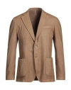 Santaniello Man Blazer Khaki Size 44 Wool, Polyamide, Polyester In Beige
