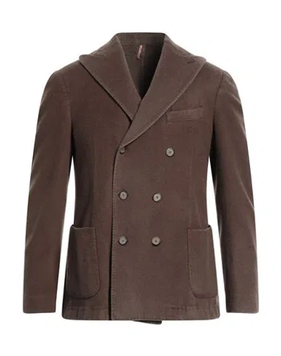 Santaniello Man Blazer Khaki Size 44 Wool In Beige