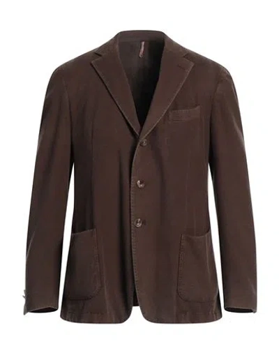 Santaniello Man Blazer Khaki Size 44 Wool In Beige