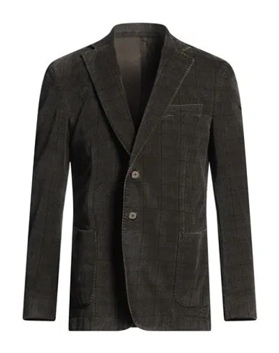 Santaniello Man Blazer Khaki Size 48 Cotton, Elastane In Beige