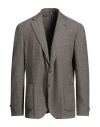 Santaniello Man Blazer Khaki Size 46 Wool, Cotton, Polyamide, Polyester In Beige
