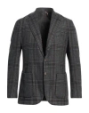 Santaniello Man Blazer Lead Size 40 Wool, Cashmere, Polyester, Polyamide In Grey