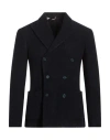 Santaniello Man Blazer Midnight Blue Size 34 Wool, Polyamide, Elastane In Blue