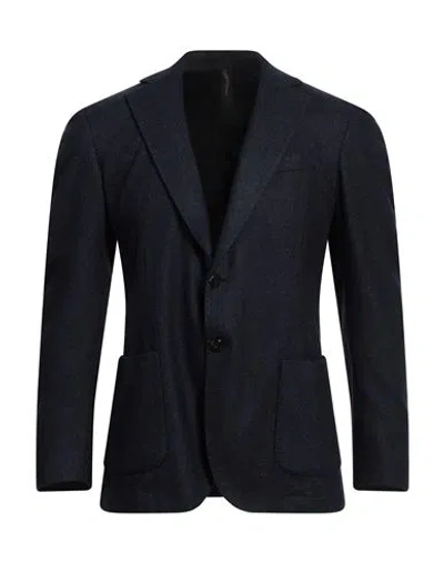Santaniello Man Blazer Midnight Blue Size 38 Wool, Polyamide, Polyester