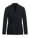 Santaniello Man Blazer Midnight Blue Size 40 Polyester, Wool, Elastane In Multi