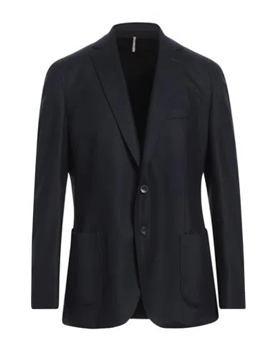 Santaniello Man Blazer Midnight Blue Size 42 Wool, Polyamide, Cashmere, Elastane