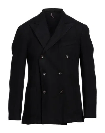 Santaniello Man Blazer Midnight Blue Size 44 Wool