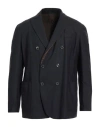 Santaniello Man Blazer Midnight Blue Size M Wool, Polyester, Elastane, Polyamide In Blue