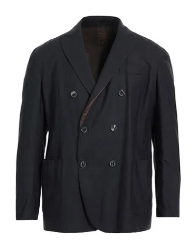 Santaniello Man Blazer Midnight Blue Size M Wool, Polyester, Elastane, Polyamide