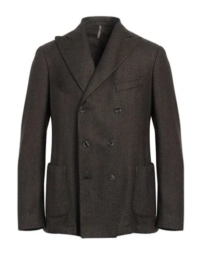 Santaniello Man Blazer Military Green Size 42 Wool, Cotton, Polyamide, Polyester