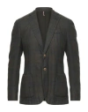 Santaniello Man Blazer Military Green Size 40 Wool, Polyamide In Green