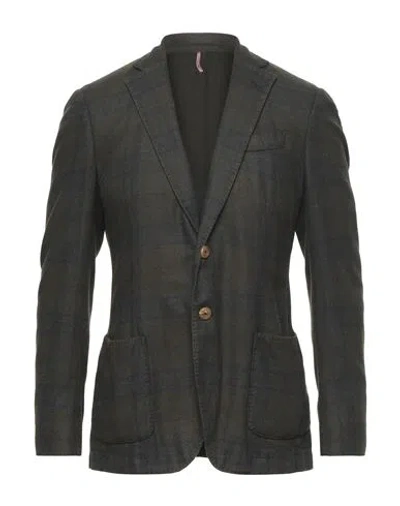 Santaniello Man Blazer Military Green Size 40 Wool, Polyamide