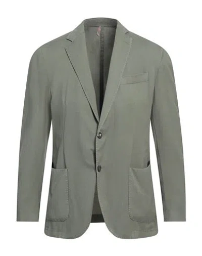 Santaniello Man Blazer Military Green Size 42 Wool